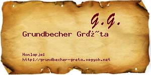 Grundbecher Gréta névjegykártya